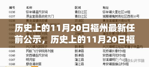 歷史上的11月20日福州最新任前公示及其背后故事