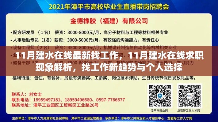 11月建水在線求職熱潮解析，新趨勢(shì)下的個(gè)人選擇與挑戰(zhàn)
