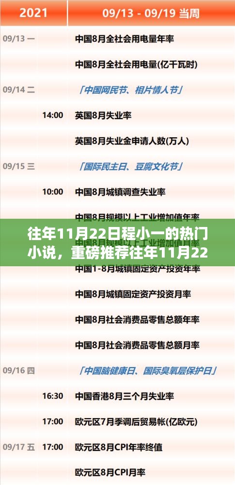往年11月22日程小一熱門小說大賞，小紅書讀者必看好文推薦