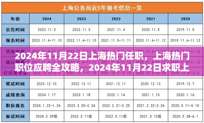 2024年11月22日上海熱門職位應聘全攻略，求職上任詳解