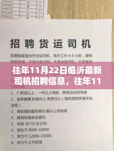 往年11月22日臨沂最新司機(jī)招聘信息深度解析及解讀