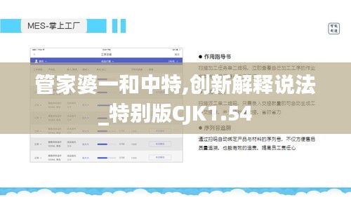 管家婆一和中特,創(chuàng)新解釋說(shuō)法_特別版CJK1.54