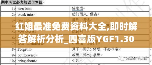紅姐最準(zhǔn)免費(fèi)資料大全,即時(shí)解答解析分析_四喜版YGF1.30