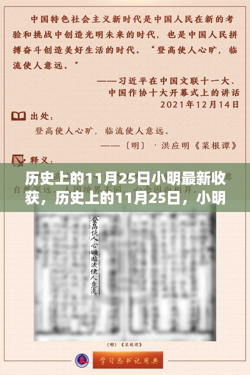 歷史上的11月25日，小明的最新收獲產(chǎn)品深度評測與體驗(yàn)分享