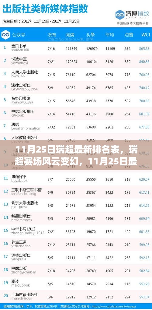 11月25日瑞超最新排名表，賽場(chǎng)風(fēng)云變幻