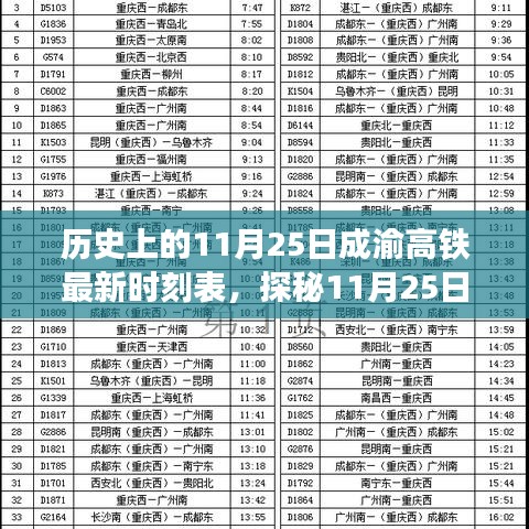 探秘成渝高鐵新時(shí)刻表背后的故事，偶遇特色小店與歷史上的最新時(shí)刻表揭秘