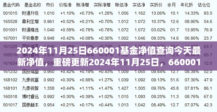 重磅更新，2024年11月25日660001基金最新凈值揭曉
