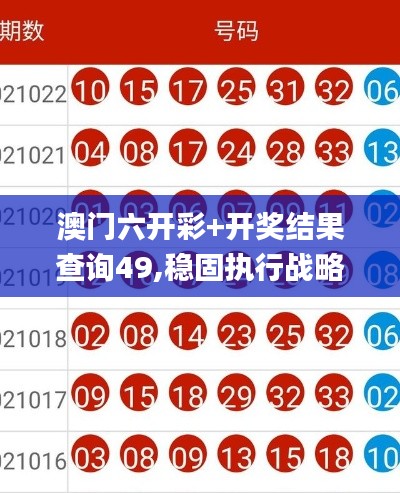 澳門六開彩+開獎(jiǎng)結(jié)果查詢49,穩(wěn)固執(zhí)行戰(zhàn)略分析_SE版TFK19.82