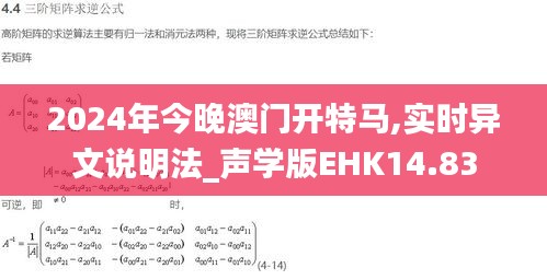 2024年今晚澳門開特馬,實時異文說明法_聲學版EHK14.83