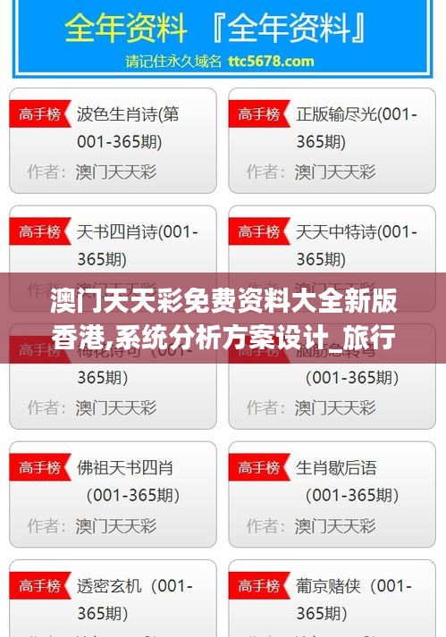 澳門天天彩免費(fèi)資料大全新版香港,系統(tǒng)分析方案設(shè)計_旅行版FNK5.40
