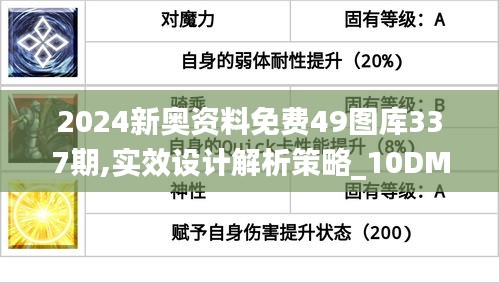 2024新奧資料免費(fèi)49圖庫(kù)337期,實(shí)效設(shè)計(jì)解析策略_10DM151.193-2