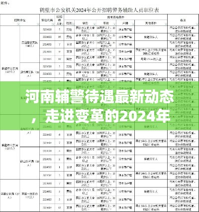 河南輔警待遇最新動態(tài)揭秘，變革中的2024年展望