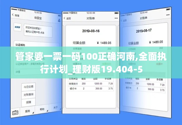 管家婆一票一碼100正確河南,全面執(zhí)行計劃_理財版19.404-5