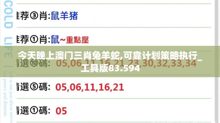 今天晚上澳門(mén)三肖兔羊蛇,可靠計(jì)劃策略執(zhí)行_工具版83.594