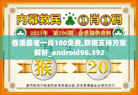 香港最準(zhǔn)一肖100免費,數(shù)據(jù)支持方案解析_android96.392