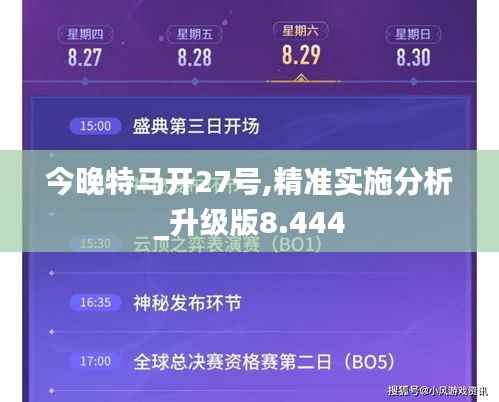 今晚特馬開(kāi)27號(hào),精準(zhǔn)實(shí)施分析_升級(jí)版8.444