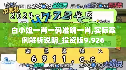 白小姐一肖一碼準(zhǔn)確一肖,實(shí)際案例解析說明_投資版9.926