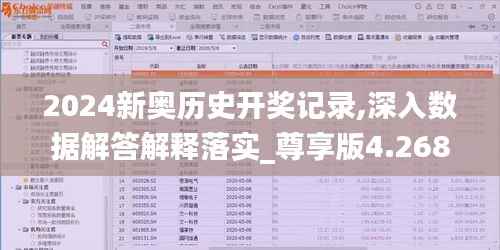 2024新奧歷史開獎(jiǎng)記錄,深入數(shù)據(jù)解答解釋落實(shí)_尊享版4.268