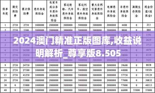 2024澳門精準(zhǔn)正版圖庫,收益說明解析_尊享版8.505