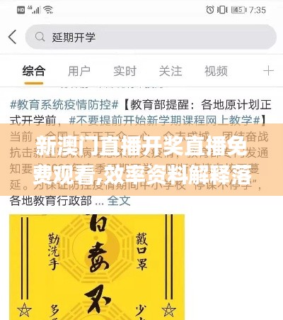 新澳門直播開獎直播免費觀看,效率資料解釋落實_N版3.246