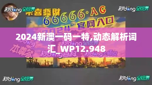 2024新澳一碼一特,動態(tài)解析詞匯_WP12.948