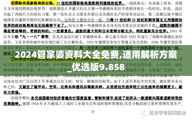 2024管家婆資料大全免費,適用解析方案_優(yōu)選版9.858
