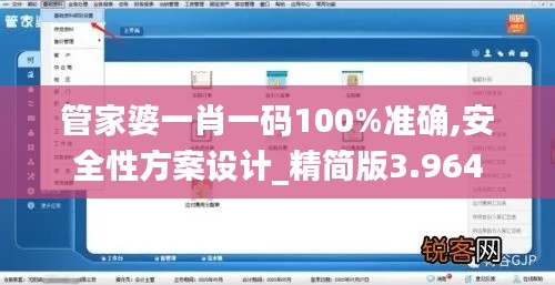 管家婆一肖一碼100%準(zhǔn)確,安全性方案設(shè)計_精簡版3.964