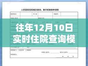 往年12月10日實時住院查詢模板，應(yīng)用與深度影響探討