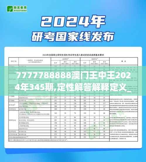 7777788888澳門王中王2024年345期,定性解答解釋定義_冒險(xiǎn)版1.841