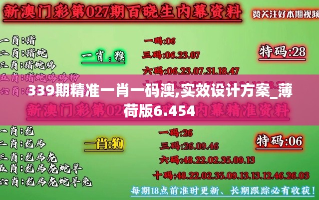 339期精準(zhǔn)一肖一碼澳,實(shí)效設(shè)計(jì)方案_薄荷版6.454
