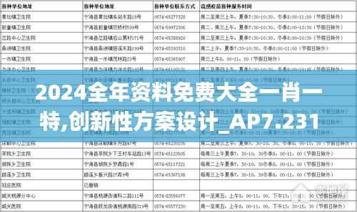 2024全年資料免費大全一肖一特,創(chuàng)新性方案設計_AP7.231