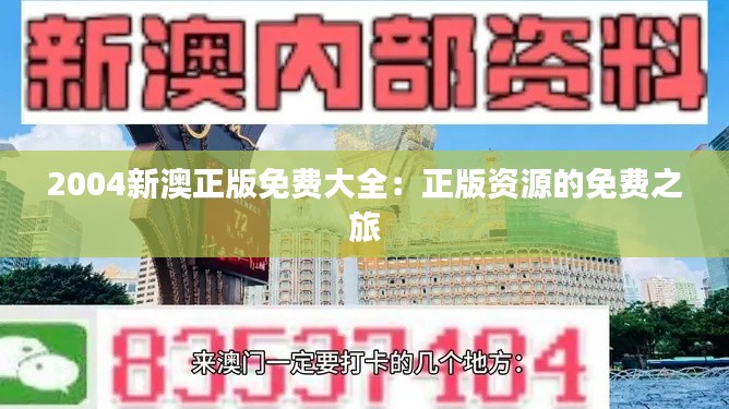 2004新澳正版免費大全：正版資源的免費之旅