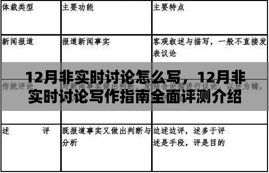 12月非實時討論寫作指南，全面評測與介紹