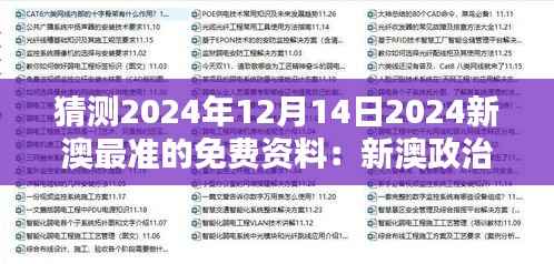 猜測2024年12月14日2024新澳最準(zhǔn)的免費資料：新澳政治穩(wěn)定性的評估