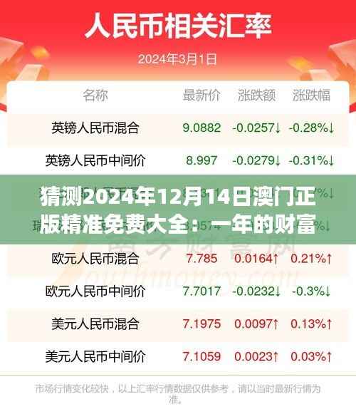 猜測(cè)2024年12月14日澳門正版精準(zhǔn)免費(fèi)大全：一年的財(cái)富脈搏