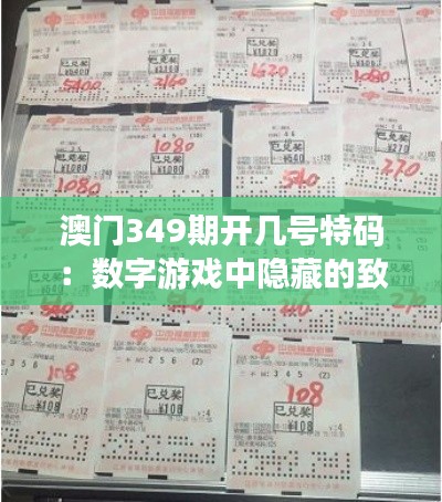 澳門(mén)349期開(kāi)幾號(hào)特碼：數(shù)字游戲中隱藏的致富秘訣