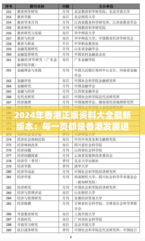 2024年香港正版資料大全最新版本：每一頁都是香港發(fā)展進(jìn)步的印記