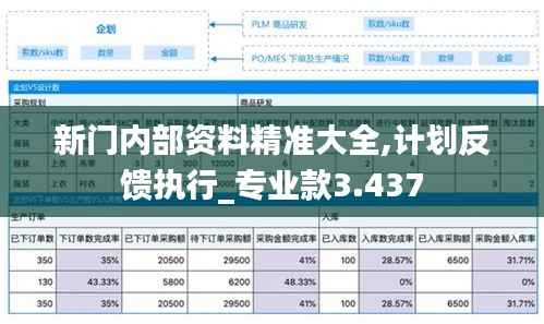 新門內(nèi)部資料精準(zhǔn)大全,計(jì)劃反饋執(zhí)行_專業(yè)款3.437