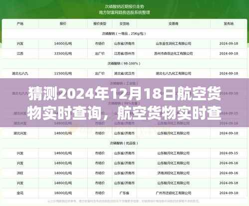 航空貨物實時查詢指南，如何預測并追蹤特定日期貨物的動態(tài)——以2024年12月18日為例