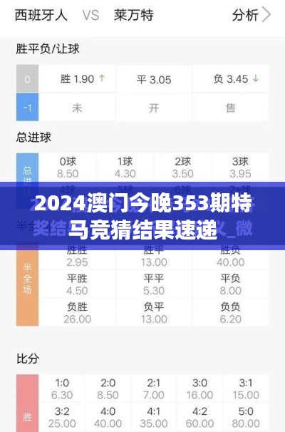 2024澳門今晚353期特馬競猜結(jié)果速遞