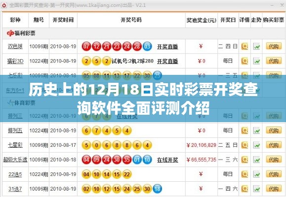 歷史上的彩票開獎(jiǎng)軟件全面評(píng)測，實(shí)時(shí)查詢彩票開獎(jiǎng)結(jié)果的軟件介紹