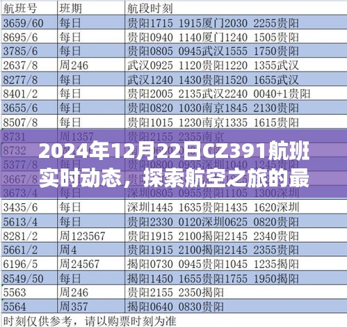 CZ391航班實(shí)時(shí)動(dòng)態(tài)探索航空之旅的最新進(jìn)展于2024年12月22日