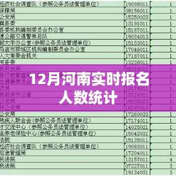 河南12月實時報名人數統計報告