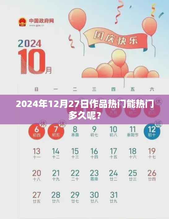 2024年12月27日作品熱門持續(xù)時(shí)間預(yù)測(cè)