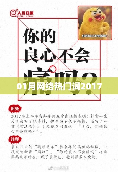 2017年一月份網(wǎng)絡流行詞匯盤點