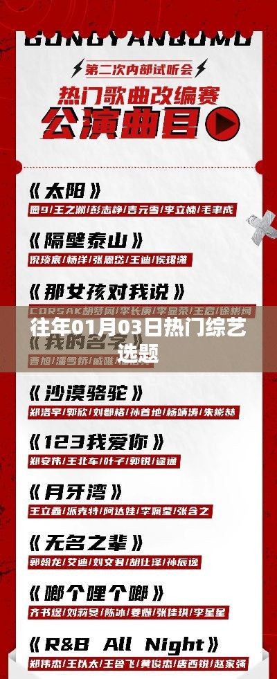 歷年一月三日大熱綜藝盤點