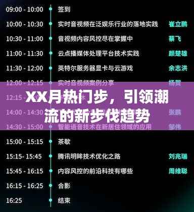 XX月潮流風向標，最新步伐趨勢引領(lǐng)風尚
