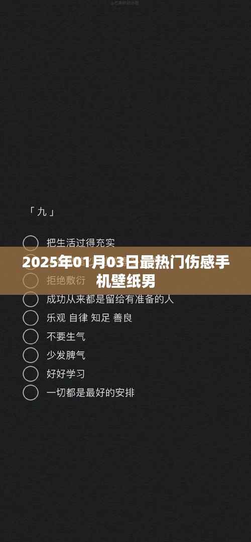 2025年最火傷感壁紙男，精選傷感手機(jī)壁紙分享